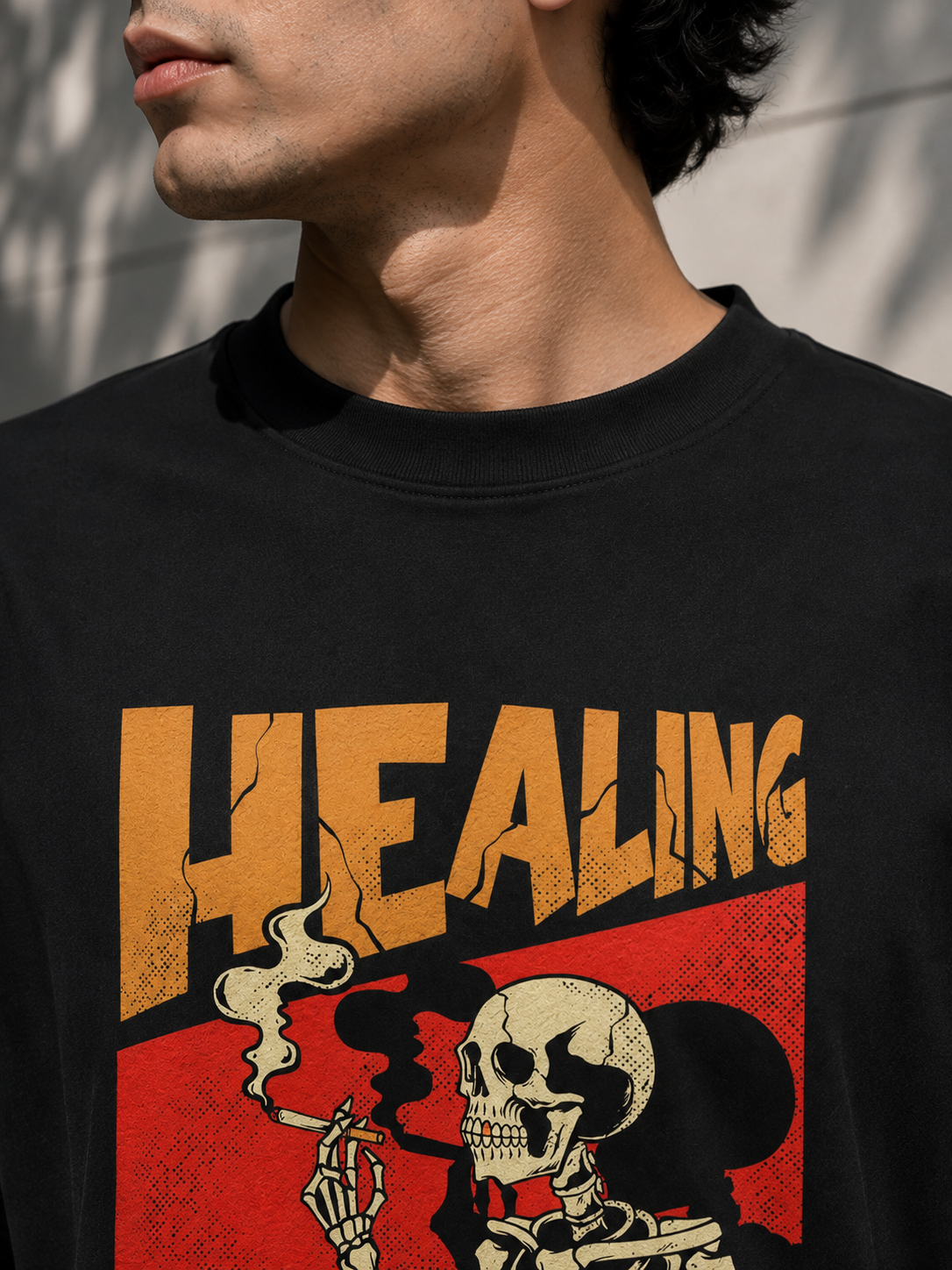 Healing Skul Oversized T-Shirt (Black)