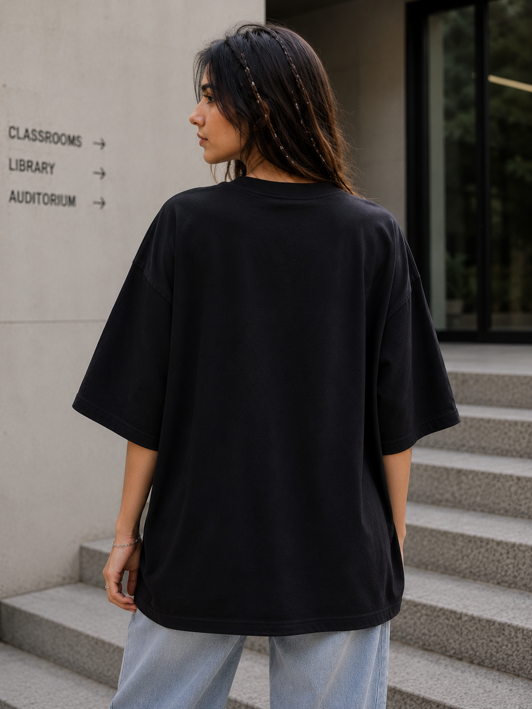 Daisies Floral Graphic Oversized T-Shirt