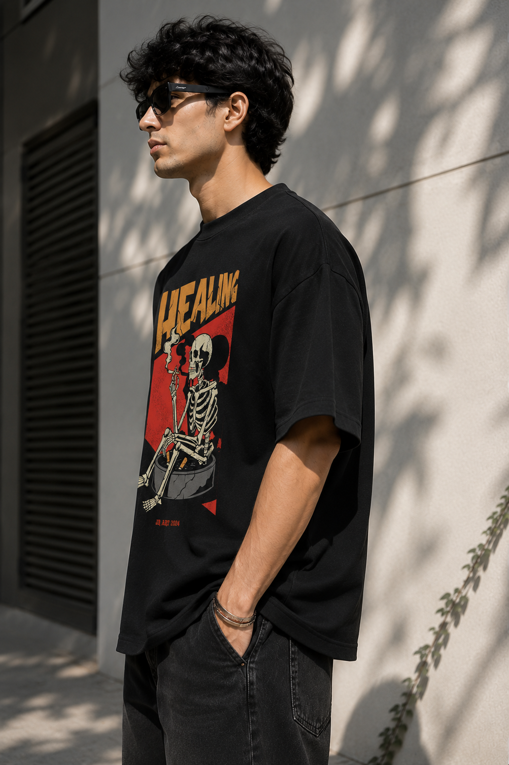 Healing Skul Oversized T-Shirt (Black)