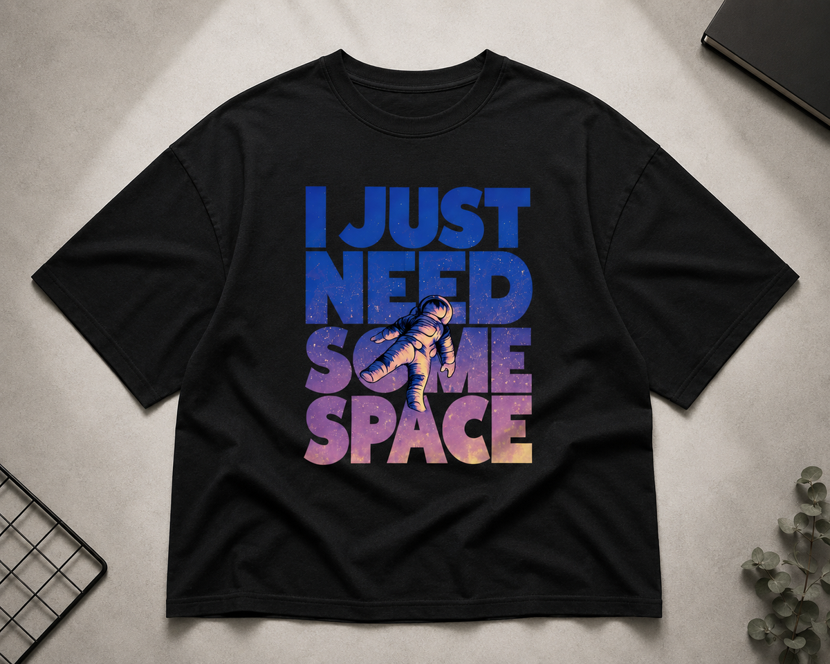 Just Need Some Space Graphic Oversized T-Shirt