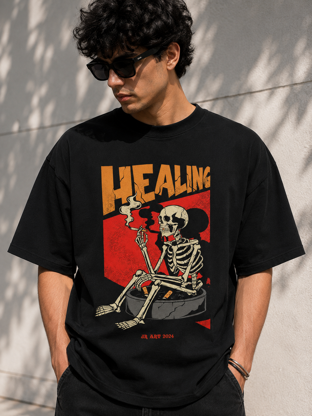 Healing Skul Oversized T-Shirt (Black)