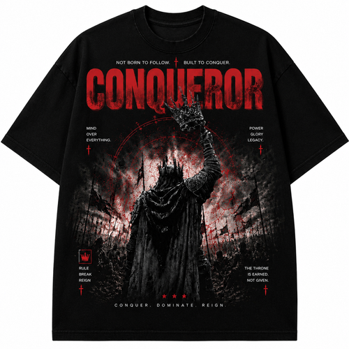 Conqueror – Crown of Kings Oversized Tee