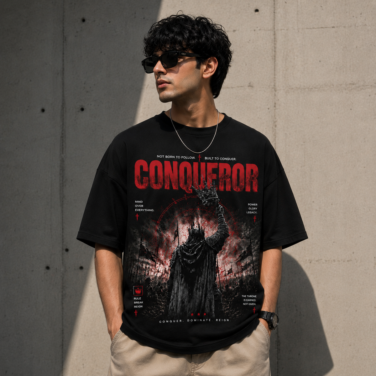 Conqueror – Crown of Kings Oversized Tee
