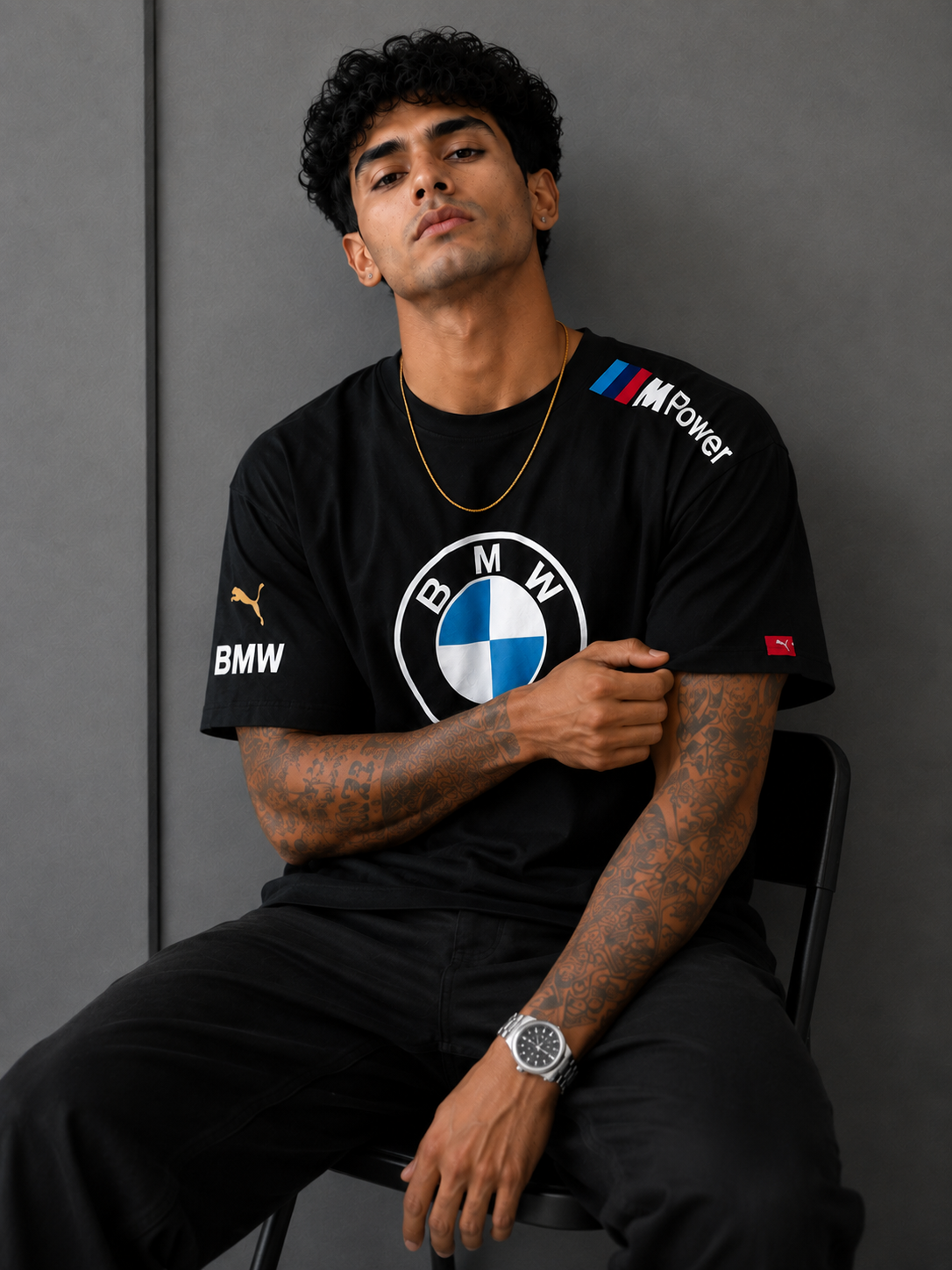 🏁 M-Power Signature Oversized T-Shirt BLACK